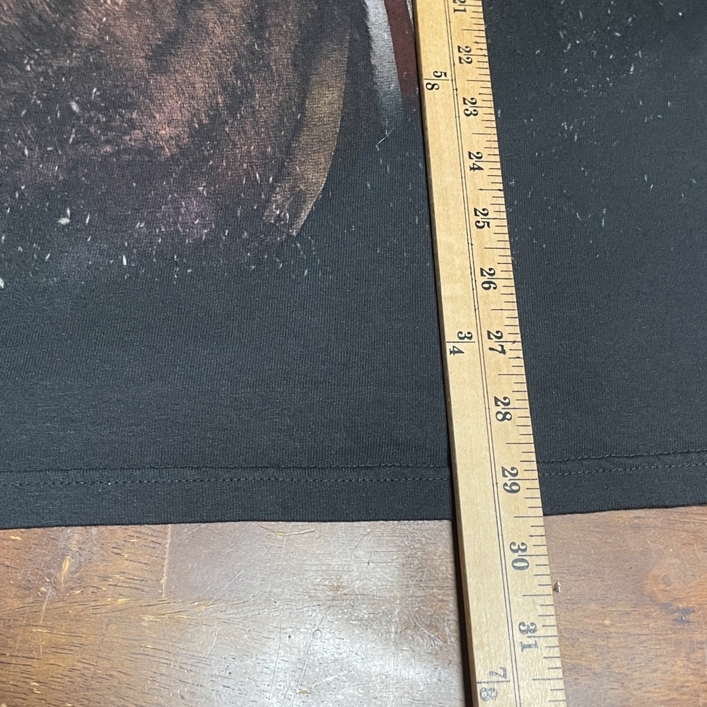 The Mountain Black Graphic Tee with Bear and Historical Figure - Picture 3 of 5